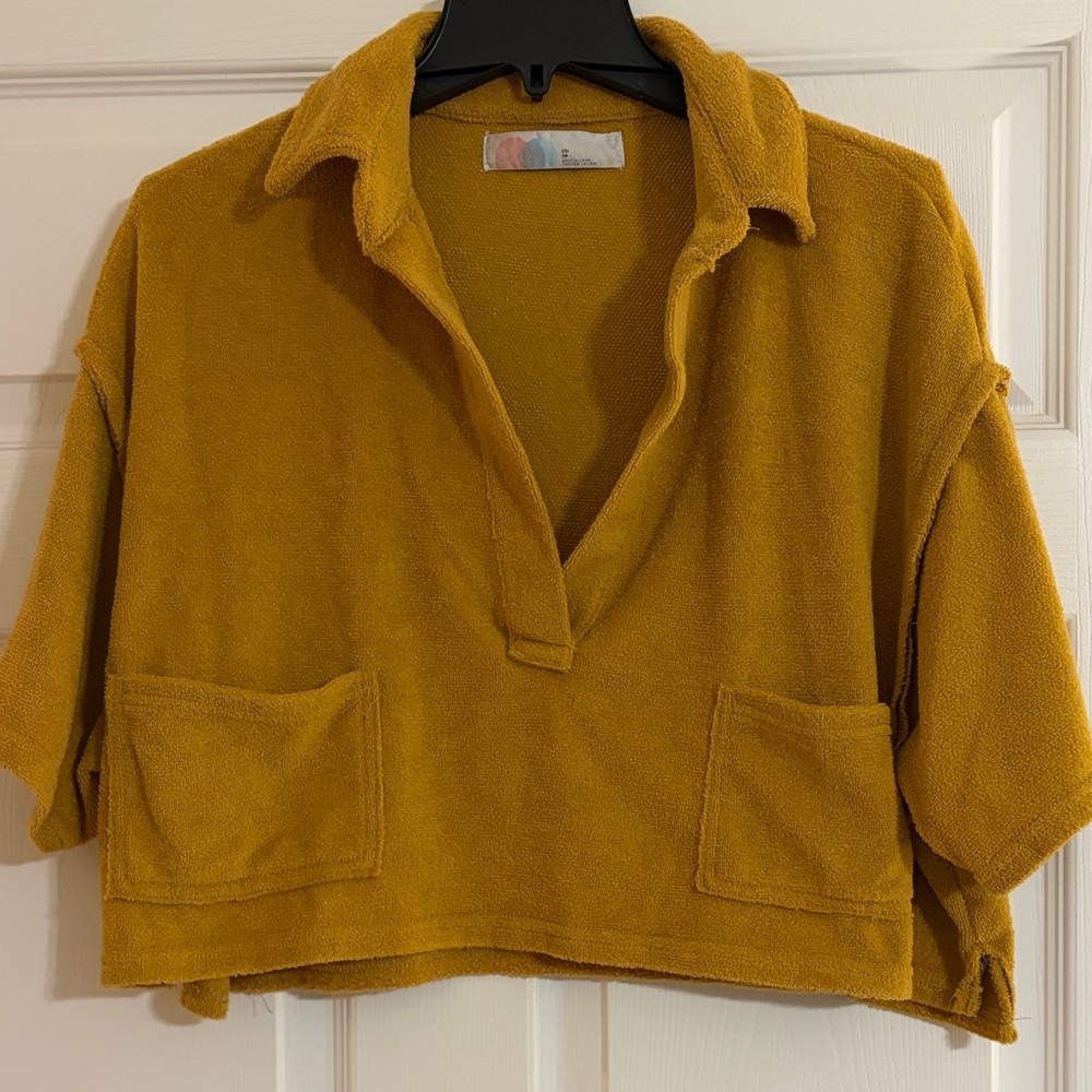 Free People Life's a Beach Pullover Terry